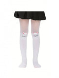 Dres lycra fetite, model Pisica, alb, marimea 5 ani - 10 ani