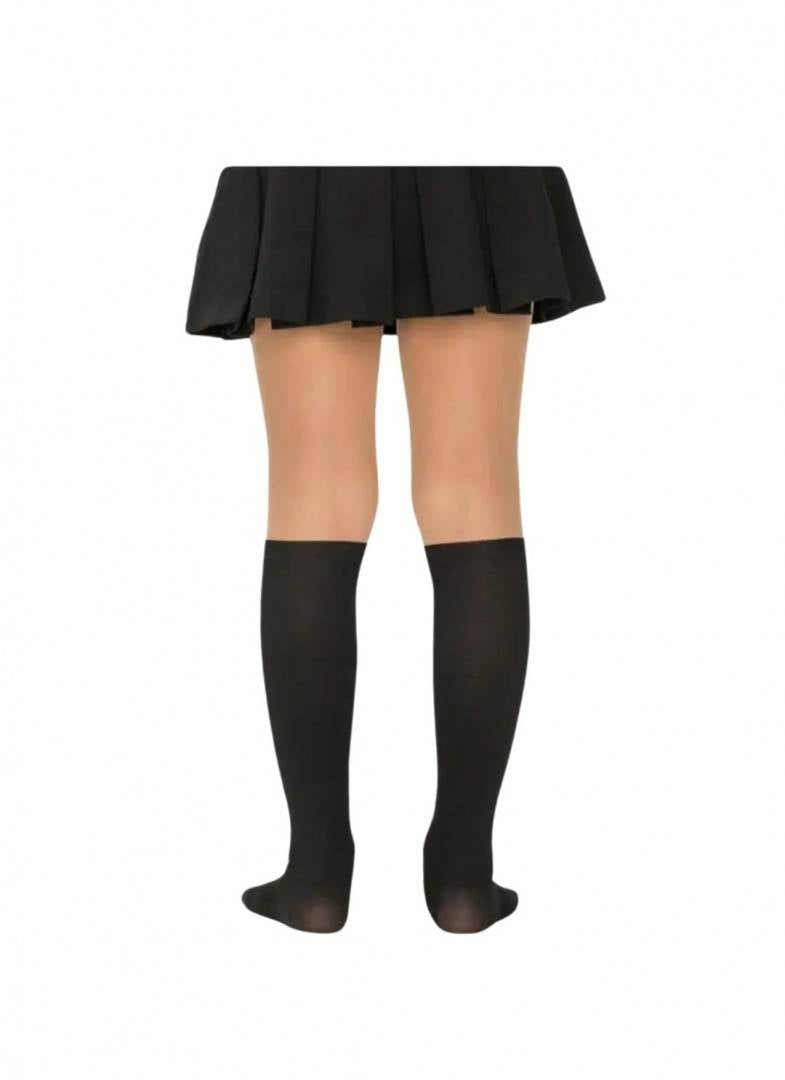Dres lycra fetite, model Pisica, beige/negru, marimea 7 ani - 14 ani