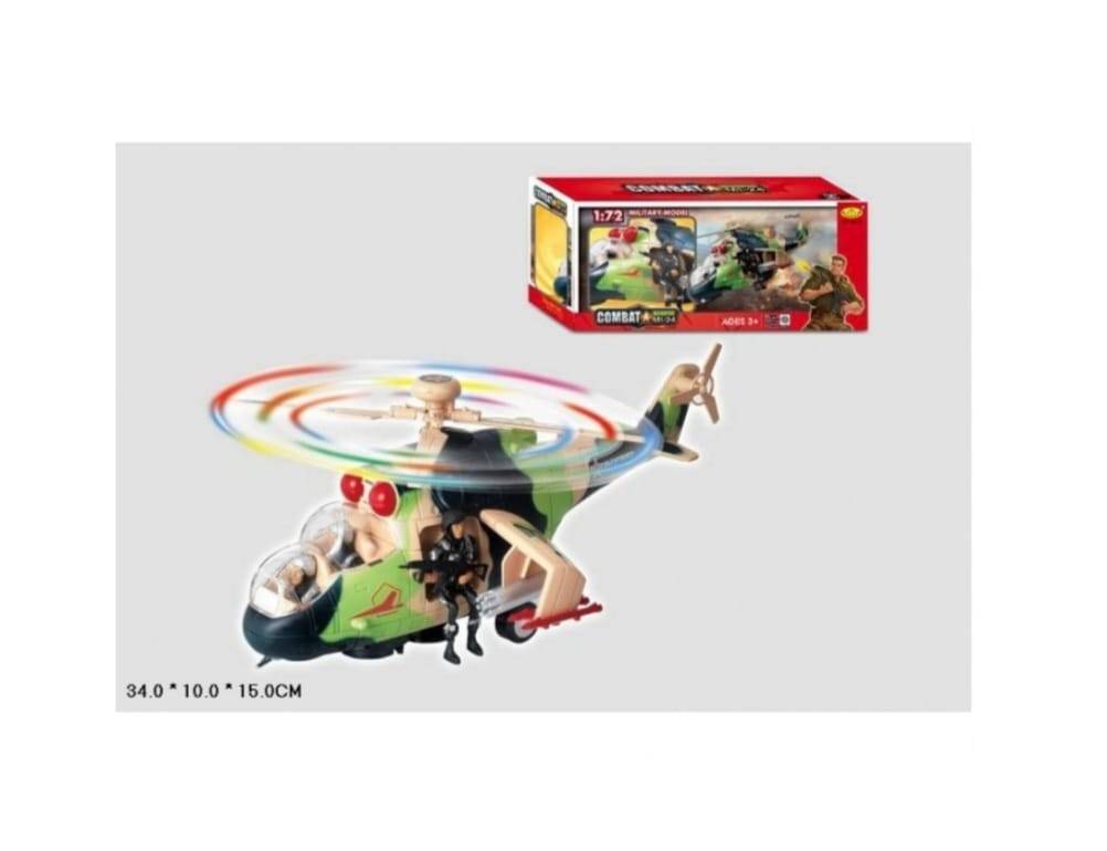 Elicopter militar, sunete si lumini, multicolor