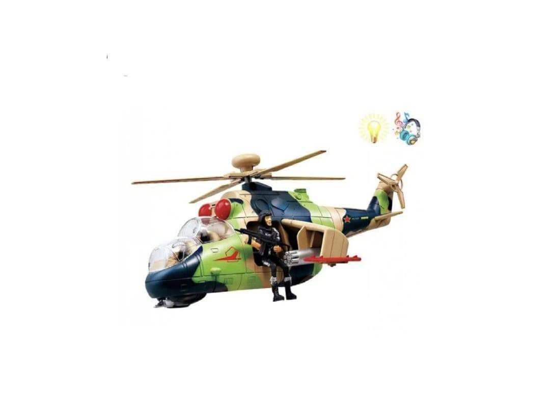 Elicopter militar, sunete si lumini, multicolor