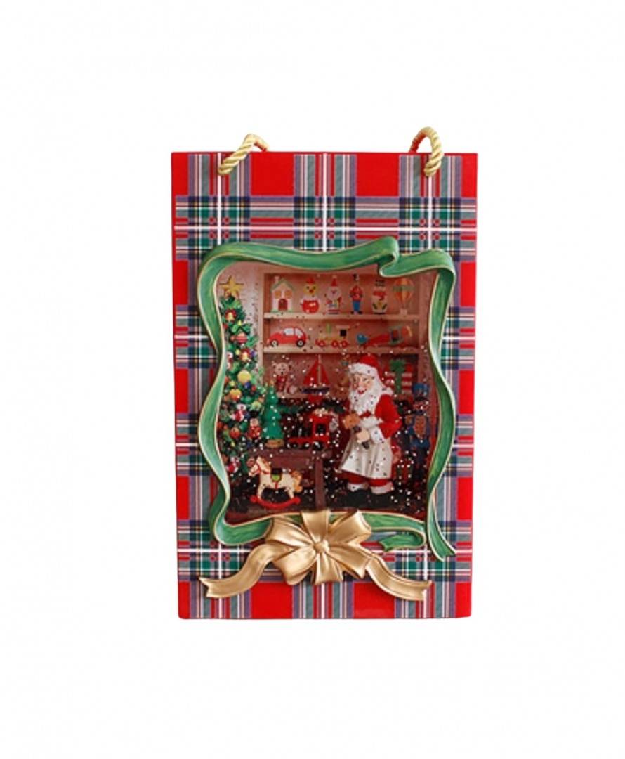 Felinar Led multicolor, Bradul lui Mos Craciun, invarte zapada, cablu usb sau baterii, 8 melodii