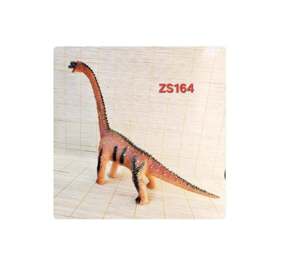 Figurina Brachiosaurus Dinozaur realist, sunete specifice de dinozaur, cu baterii din cauciuc moale, multicolor, 50 cm
