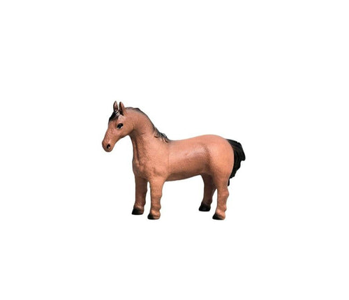 Figurina Cal, realist, maro deschis, 25 cm