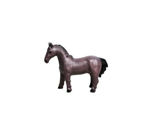Figurina Cal, realist, maro inchis, 25 cm