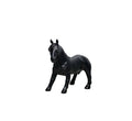 Figurina Cal, realist, negru, 25 cm