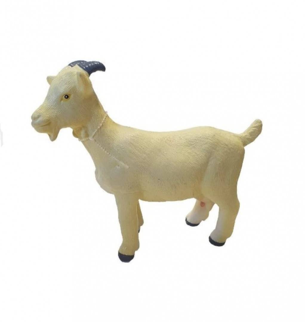 Figurina Capra, realist, alb, 25 cm