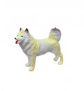 Figurina Catel Husky realist, alb, 17 cm