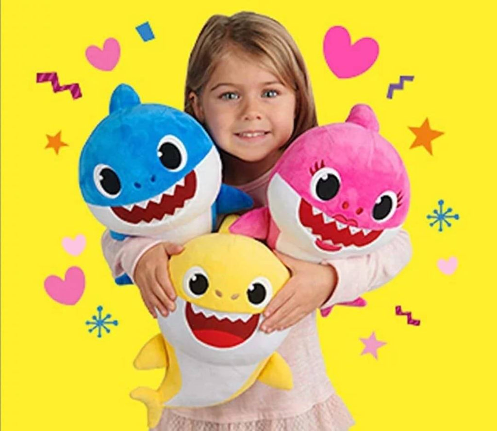 FIGURINA DE PLUS BABY SHARK, 25 CM, ROZ