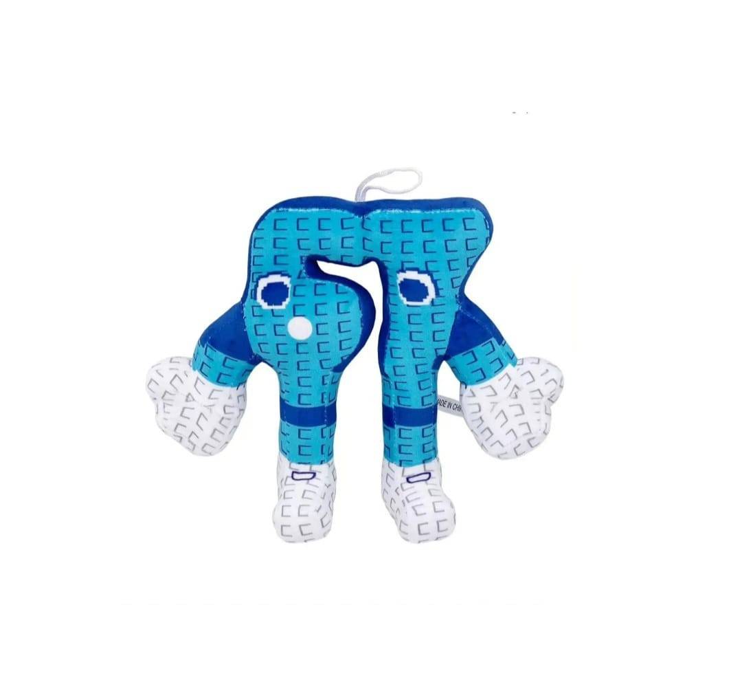 Figurina de plus, Brainrot Rainbow 67, albastru, 24 cm