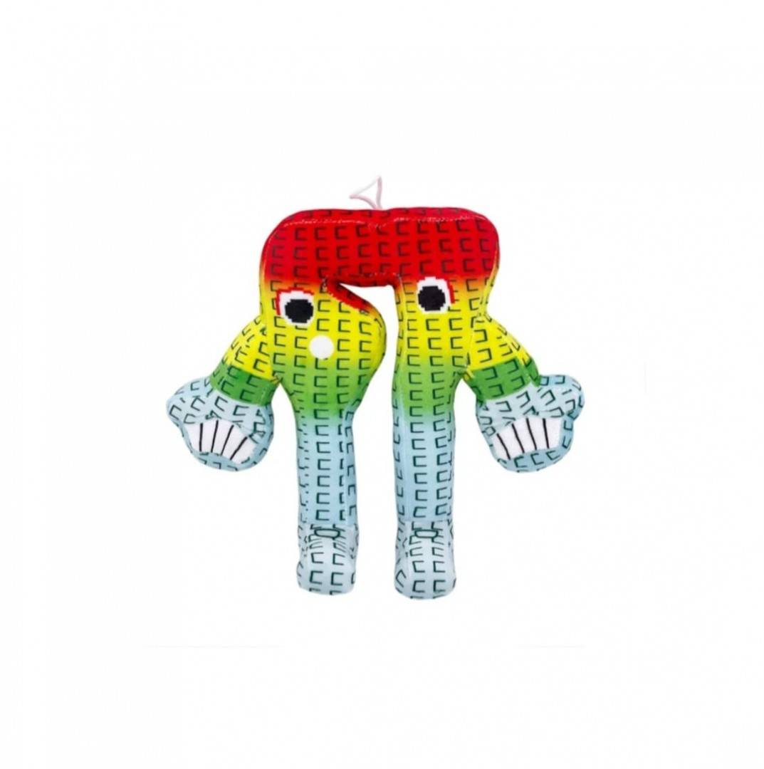 Figurina de plus, Brainrot Rainbow 67, rosu/multicolor, 24 cm