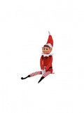 Figurina de plus, Elf de Craciun cu Velcro in Mana, rosu, 44 cm