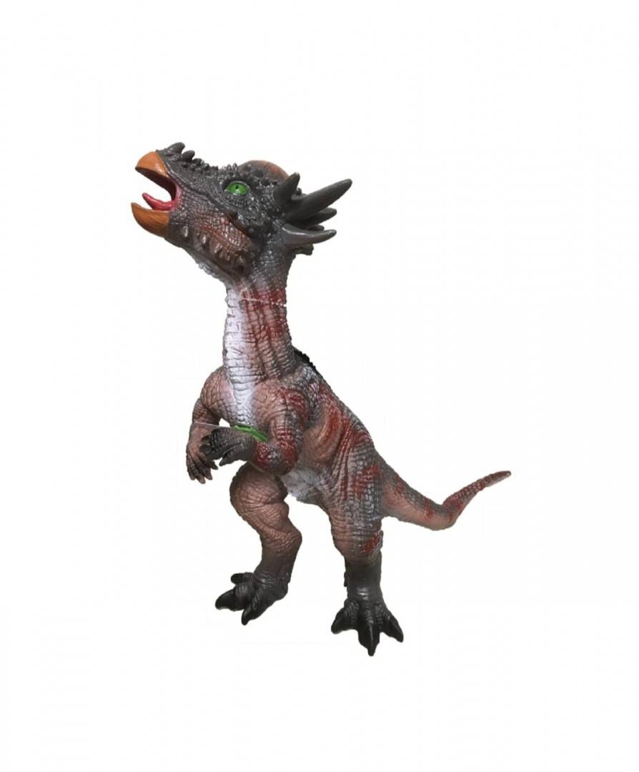 Figurina dinozaur Pacycephalosaurus, sunete, gri inchis, 60 cm