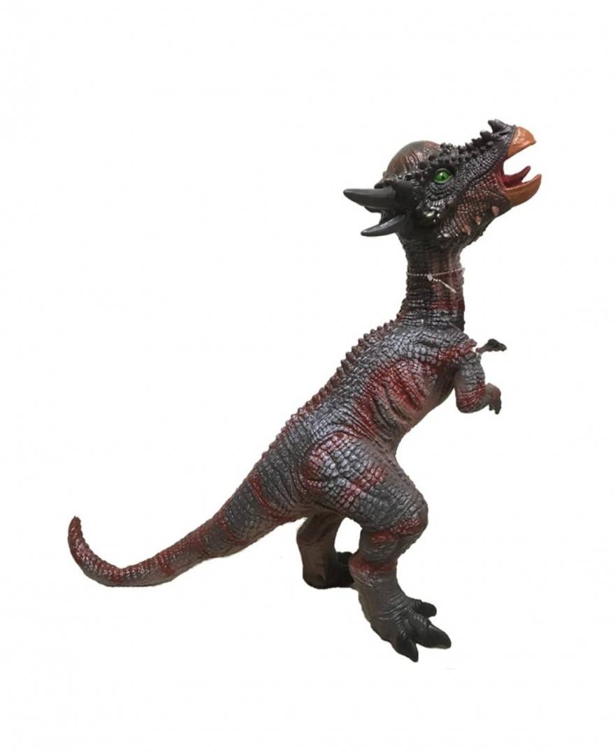Figurina dinozaur Pacycephalosaurus, sunete, gri inchis, 60 cm