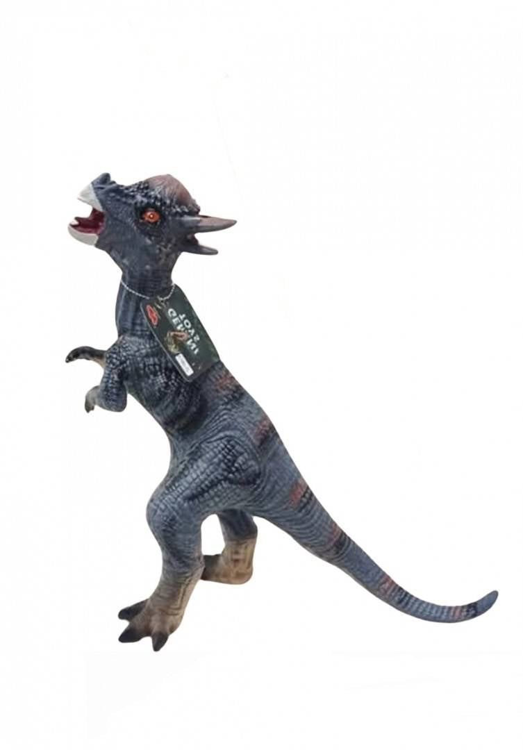 Figurina dinozaur Pacycephalosaurus, sunete, gri inchis, 60 cm