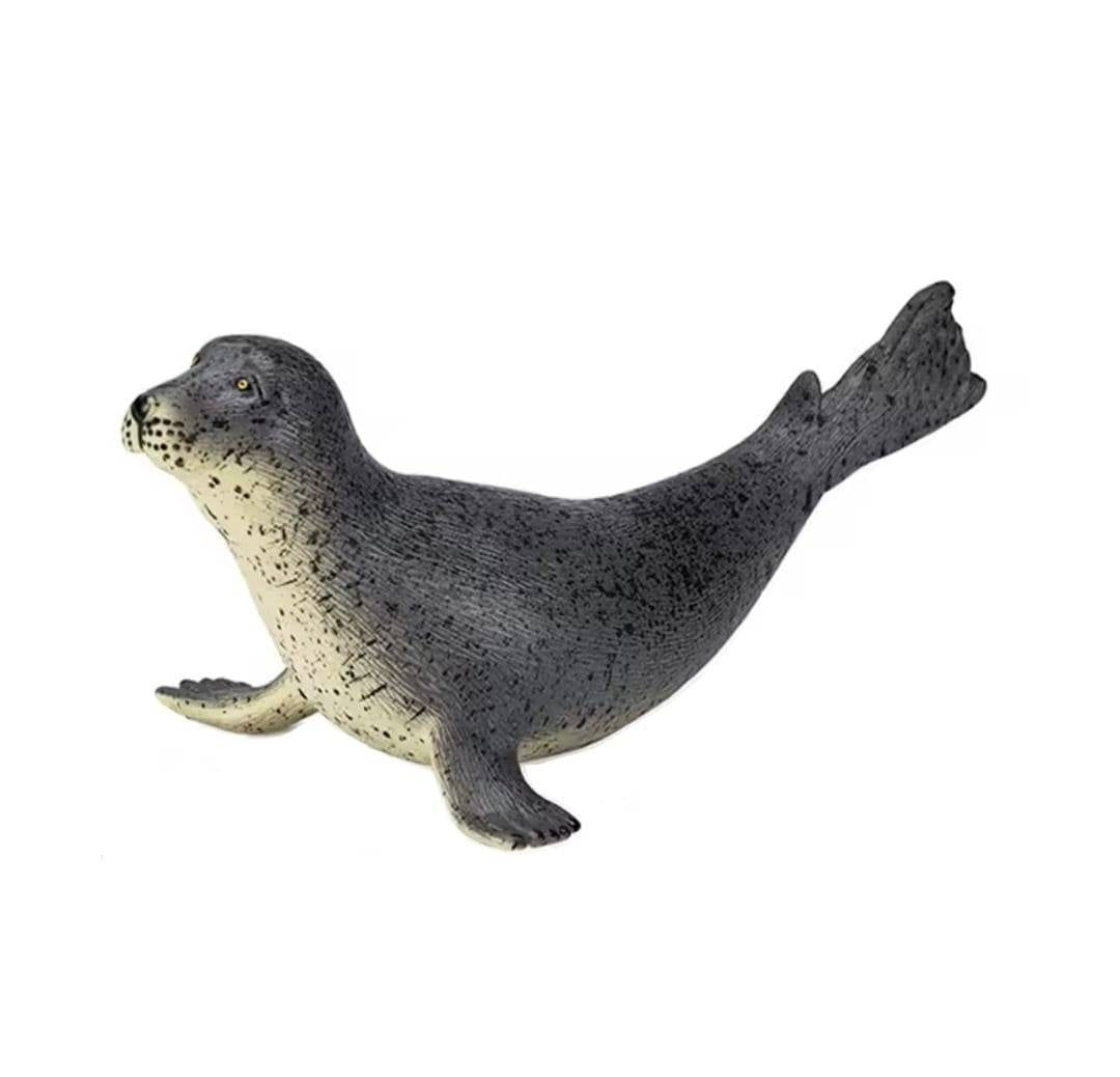 Figurina Foca Pestrita, realist, multicolor, 38 cm