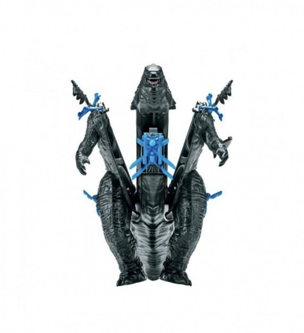 Figurina Godzilla, seria Titan Tech Godzilla vs. Kong, Transforms, negru/albastru, 20 cm