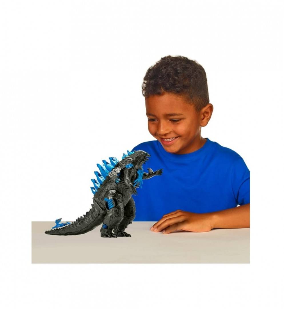 Figurina Godzilla, seria Titan Tech Godzilla vs. Kong, Transforms, negru/albastru, 20 cm