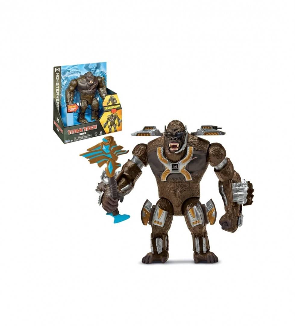 Figurina Gorila Kong, seria Titan Tech Godzilla vs. Kong, Transforms, maro, 20 cm