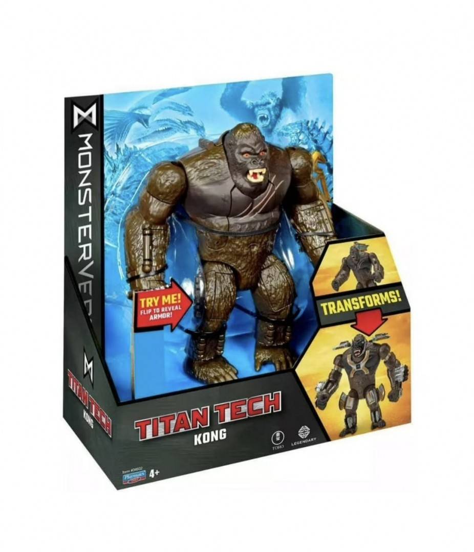 Figurina Gorila Kong, seria Titan Tech Godzilla vs. Kong, Transforms, maro, 20 cm