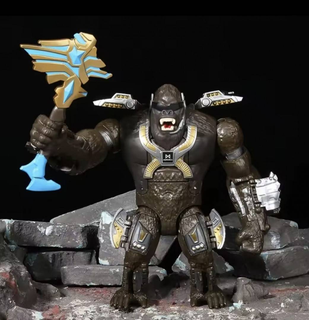 Figurina Gorila Kong, seria Titan Tech Godzilla vs. Kong, Transforms, maro, 20 cm