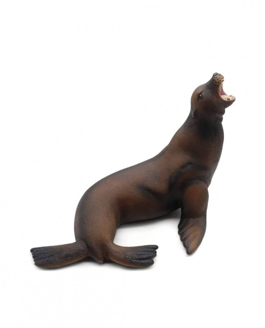 Figurina Leu de Mare, realist, maro, 38 cm