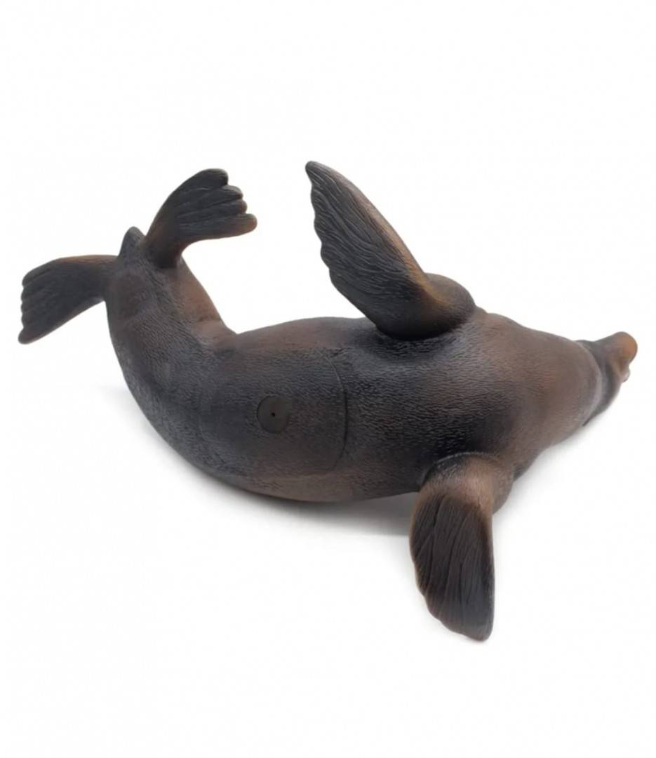 Figurina Leu de Mare, realist, maro, 38 cm