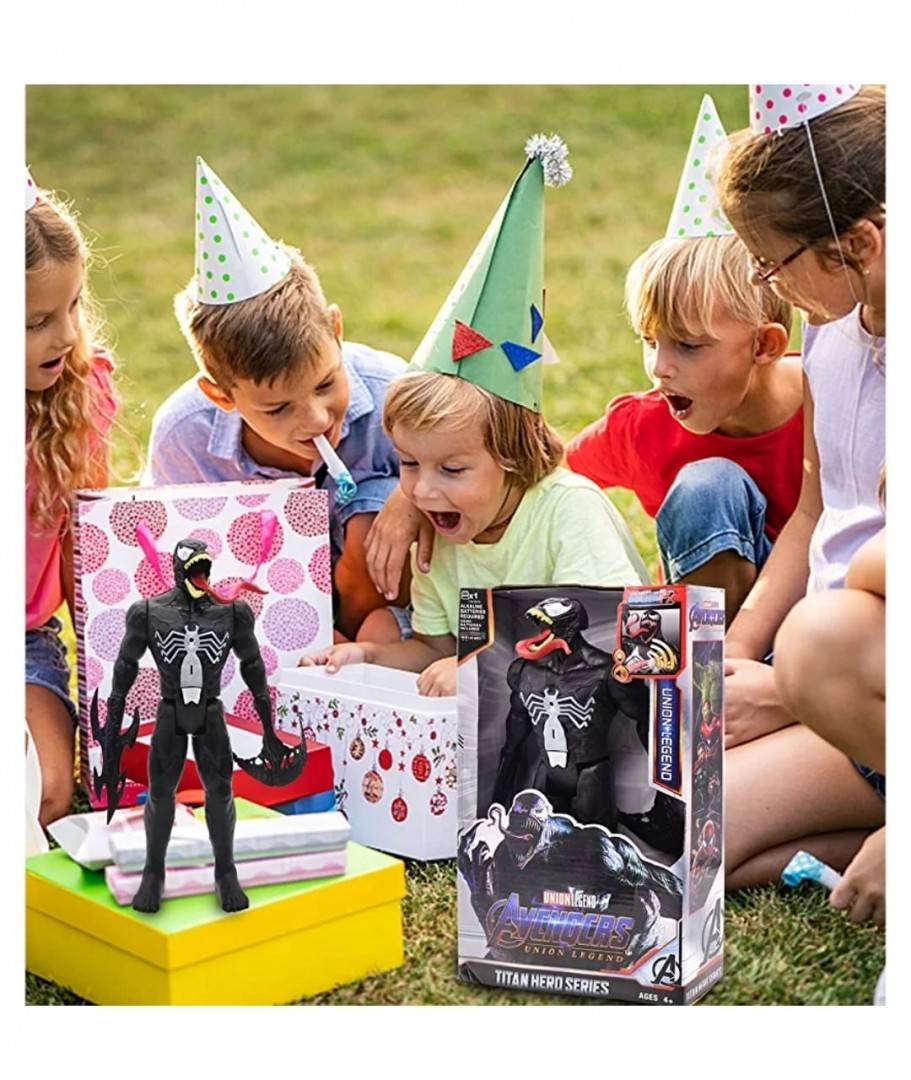 Figurina Super Erou, tip Venom, negru, 30 cm