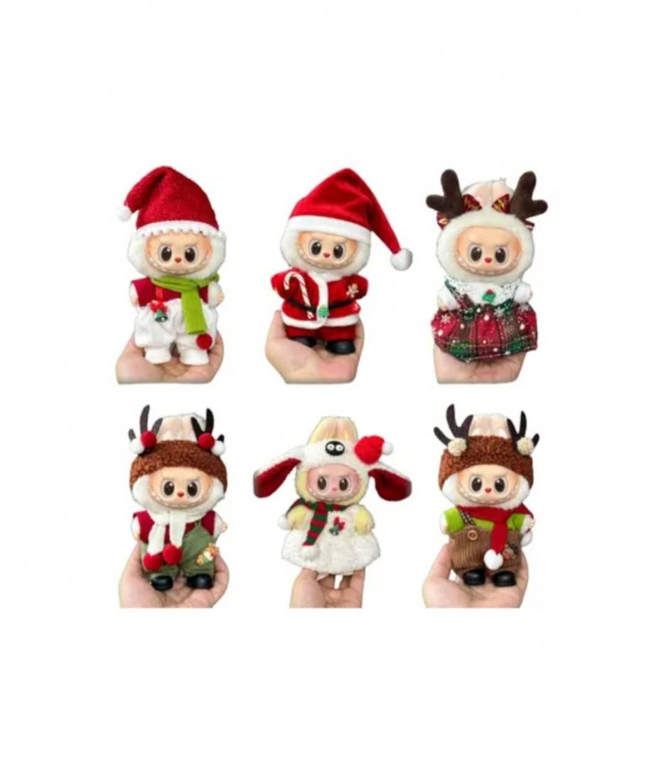 Figurina Surpriza, Labubu pentru Craciun, multicolor, 15 cm