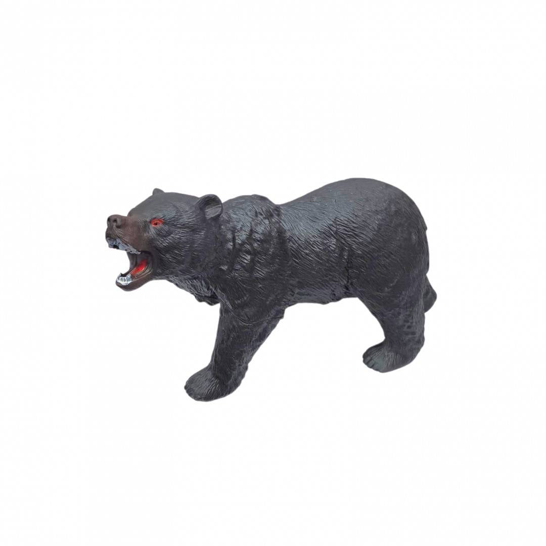 Figurina Urs, realist, maro inchis, 17 cm