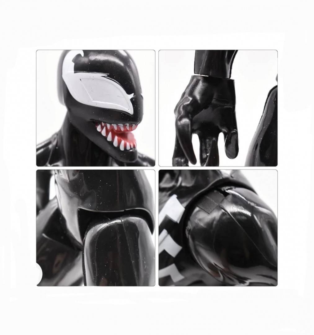 Figurina Venom, Super Erou, negru/alb, 30 cm
