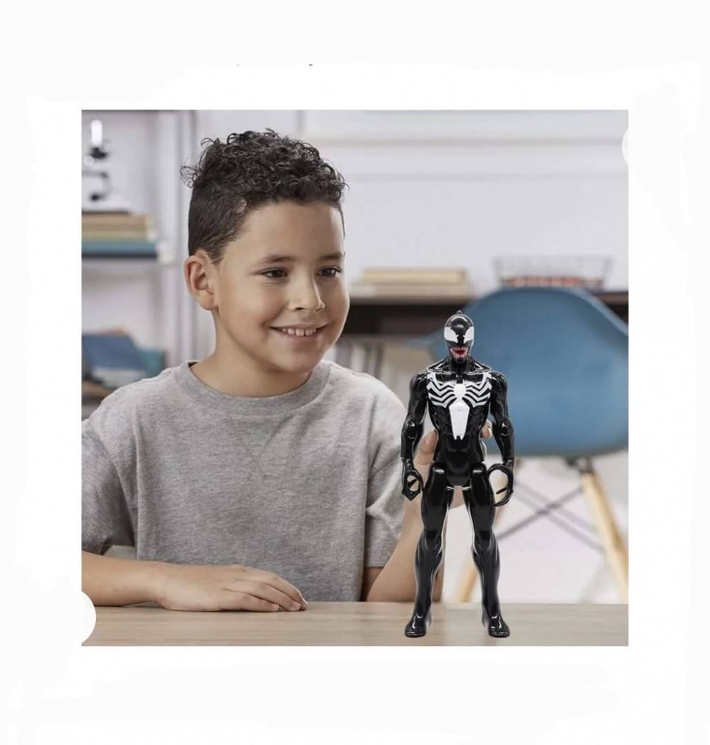 Figurina Venom, Super Erou, negru/alb, 30 cm