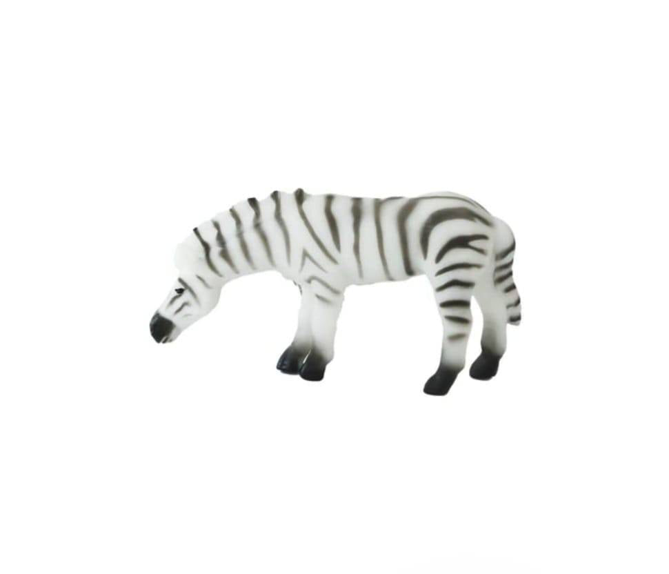 Figurina Zebra, realist, alb/negru, 17 cm
