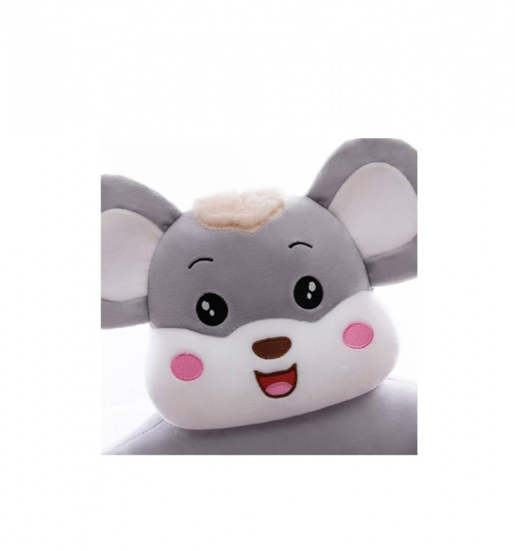 Fotoliu bebe 3D, Soricel, cu arcada si jucarii, multicolor, 55 cm