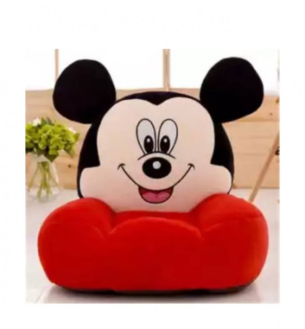 Fotoliu de plus copii, Mickey Mouse, rosu, 50 cm, 1 an+
