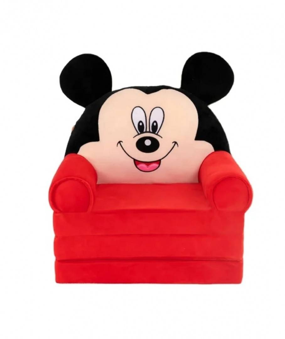 Fotoliu de plus extensibil, Mickey, rosu, 3 segmente, 180 cm, 6 ani+