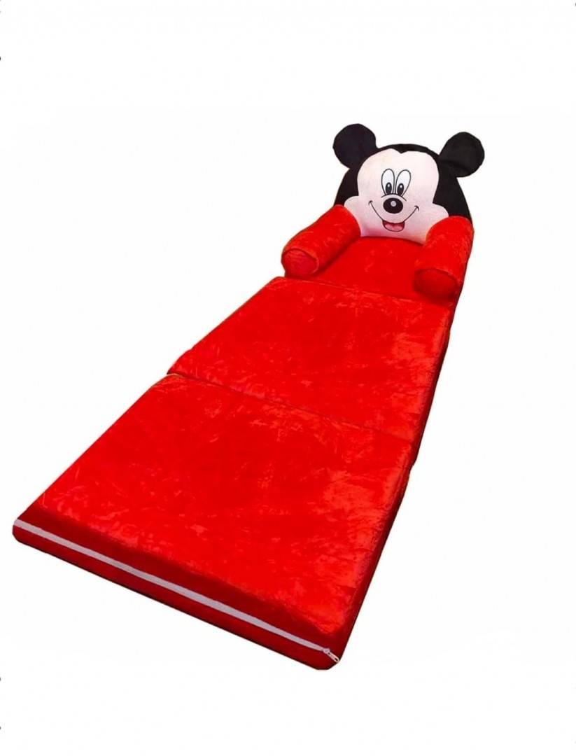 Fotoliu de plus extensibil, Mickey, rosu, 3 segmente, 180 cm, 6 ani+
