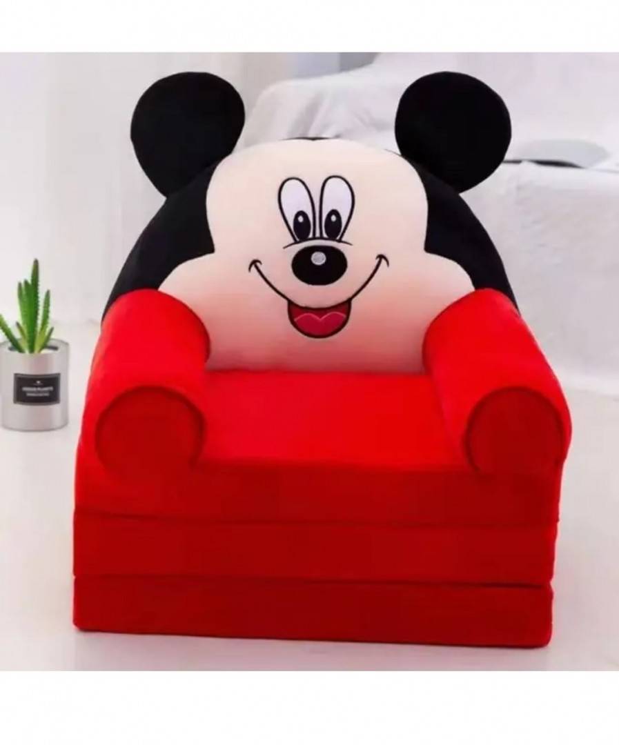 Fotoliu de plus extensibil, Mickey, rosu, 3 segmente, 180 cm, 6 ani+