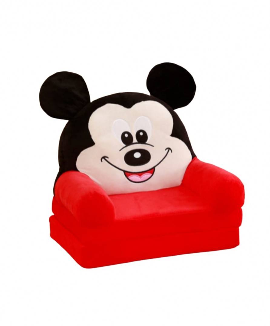 Fotoliu de plus extensibil, Mickey, 2 placi, rosu, 80 cm, 1 an+