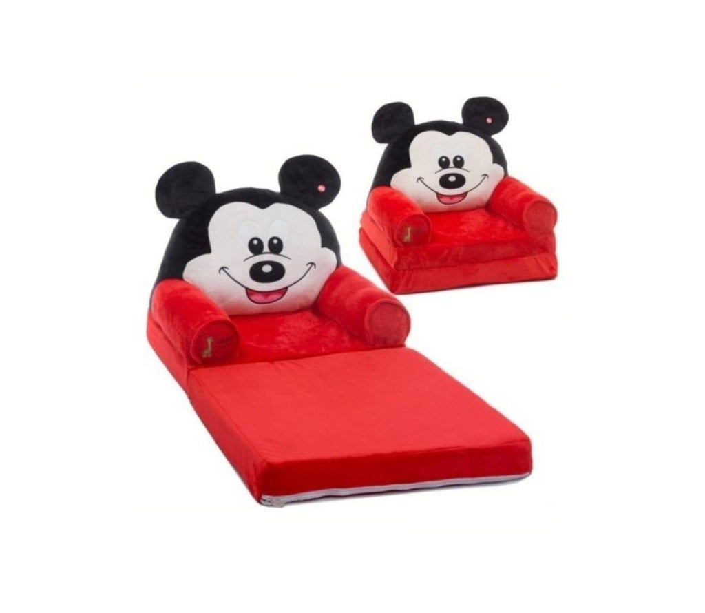 Fotoliu de plus extensibil, Mickey, 2 placi, rosu, 80 cm, 1 an+