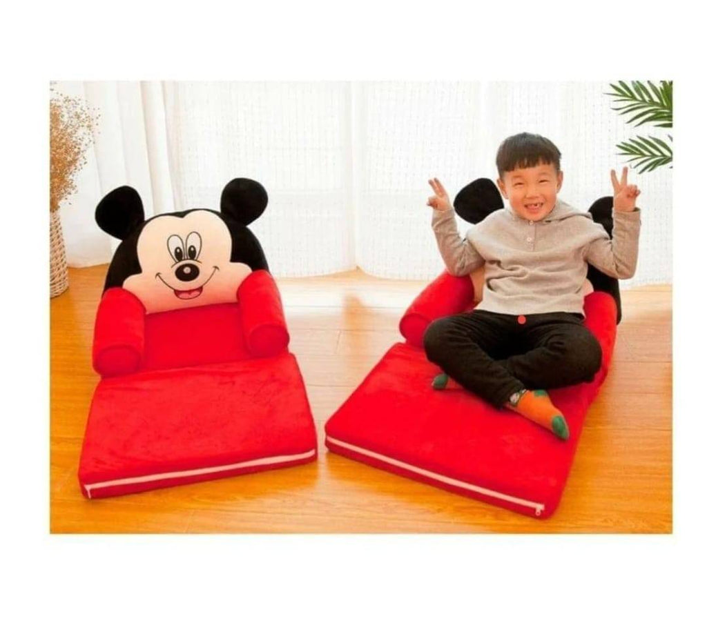 Fotoliu de plus extensibil, Mickey, 2 placi, rosu, 80 cm, 1 an+