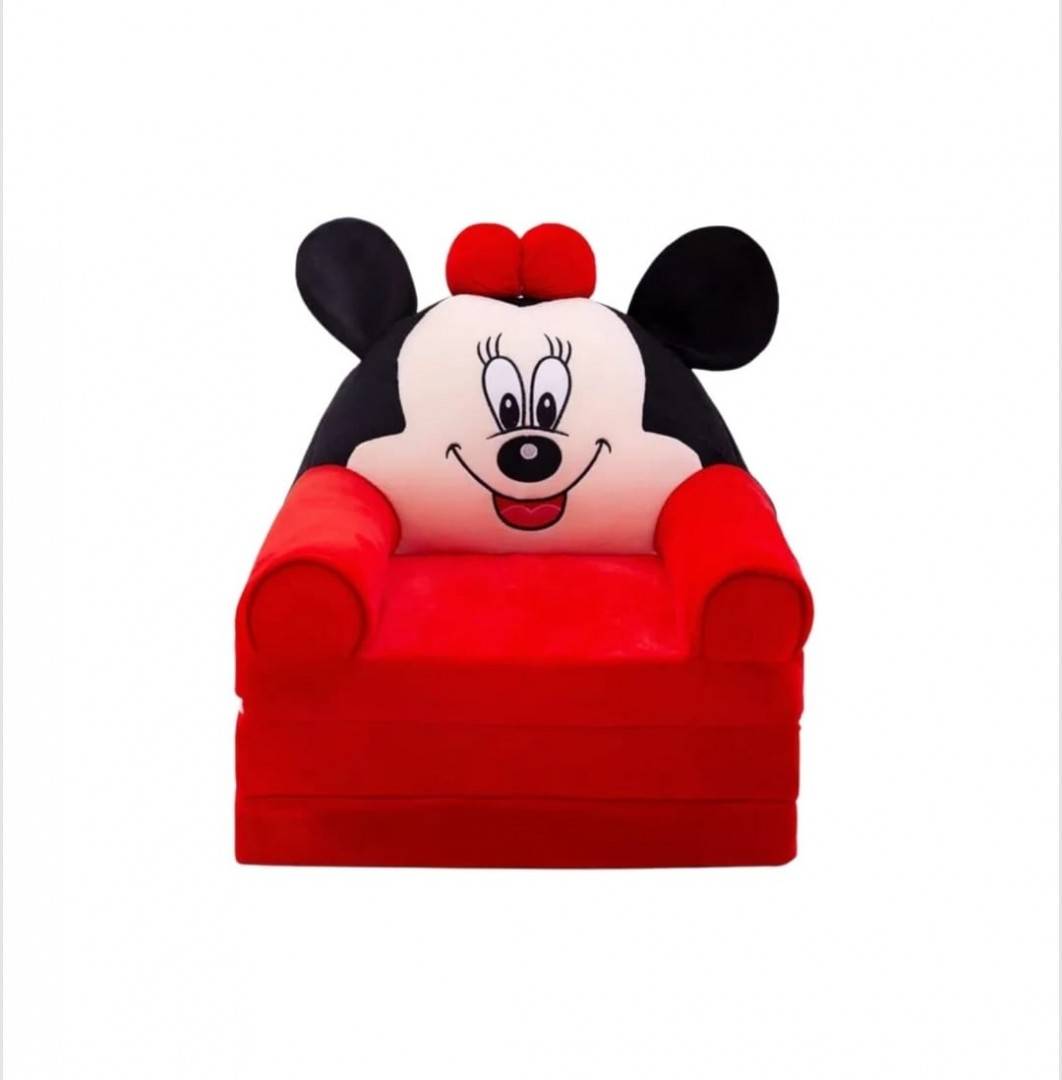 Fotoliu de plus extensibil, Minnie, rosu, 3 segmente, 180 cm, 6 an+