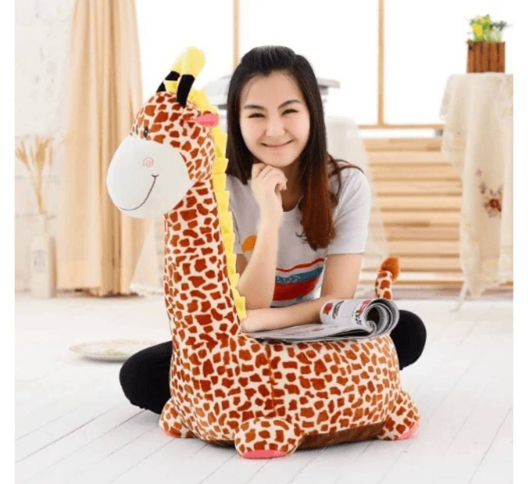 Fotoliu din plus, Girafa, maro, 75 cm, 1 an+