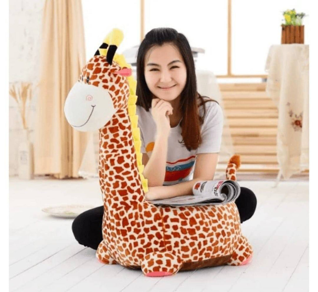Fotoliu din plus, Girafa, maro, 75 cm, 1 an+