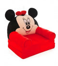 Fotoliu extensibil de plus, Minnie Mouse, 2 placi,rosu, 80 cm, 1 an+