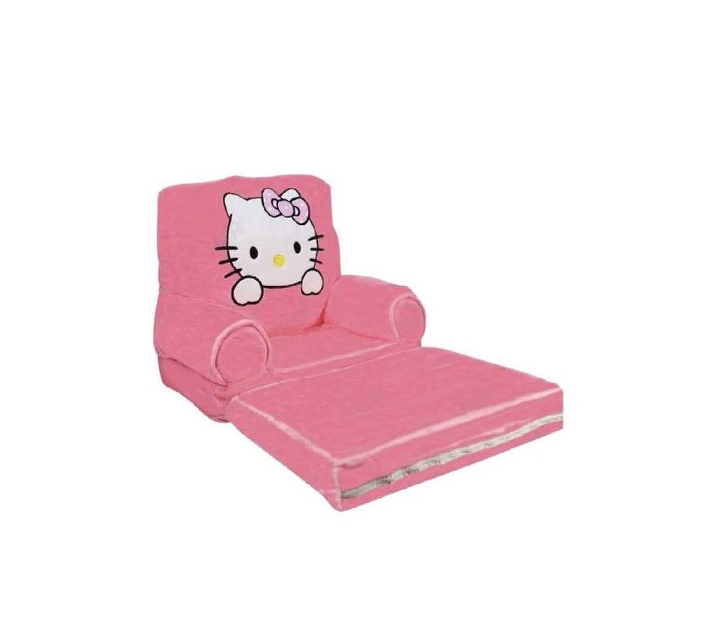 Fotoliu extensibil pentru copii, Hello Kitty, 2 placi, roz, 160 cm, 1 ani - 4 ani