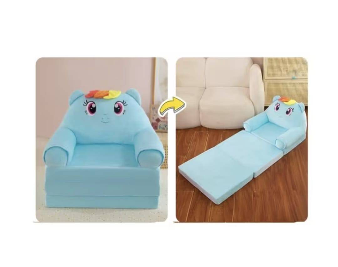 Fotoliu extensibil pentru copii, Little Pony, 3 placi, multicolor, 160 cm