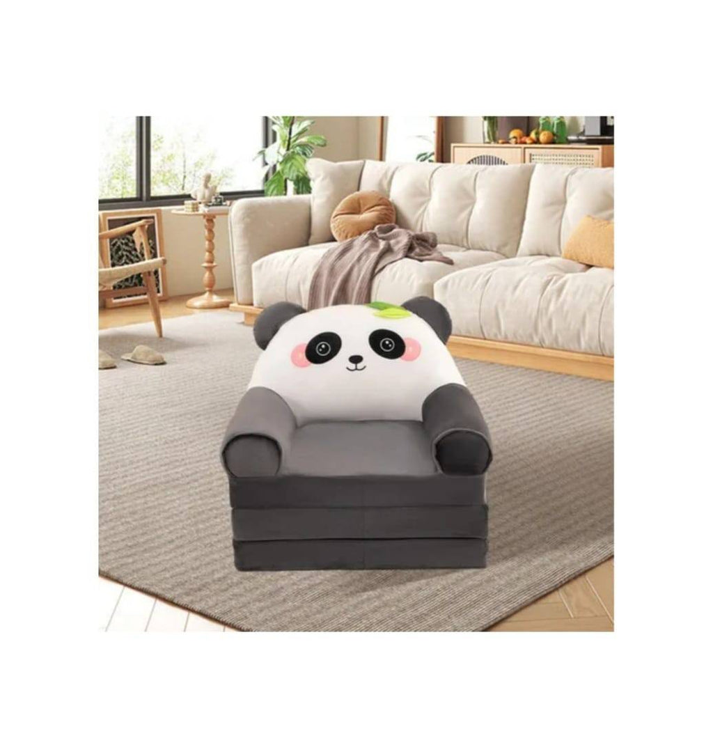 Fotoliu extensibil pentru copii, Ursuletul Panda, 3 placi, multicolor, 160 cm