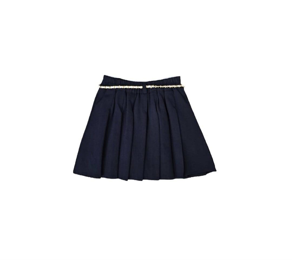 Fusta fetite, plisata, pentru scoala, bleumarin, marimea 5 - 9 ani
