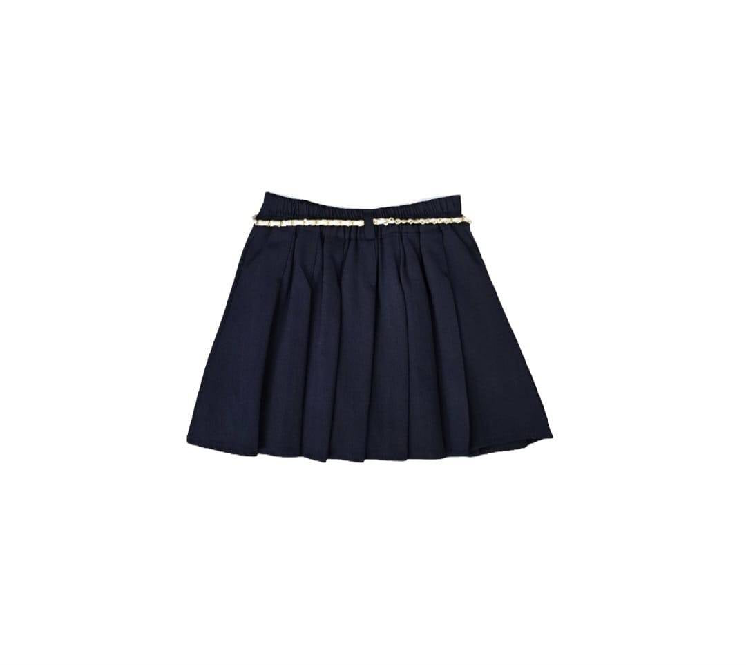 Fusta fetite, plisata, pentru scoala, bleumarin, marimea 5 - 9 ani
