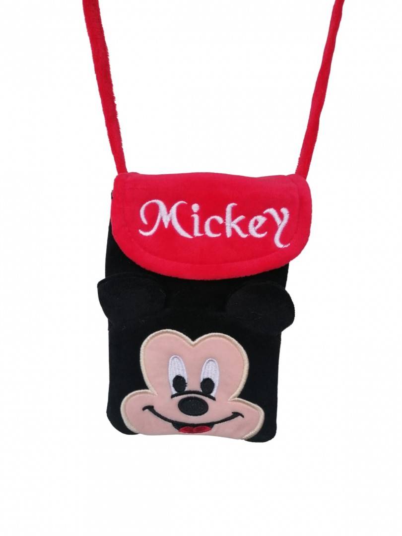Gentuta de umar postas, Mickey Mouse din plus, negru/rosu, 16 cm